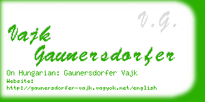 vajk gaunersdorfer business card